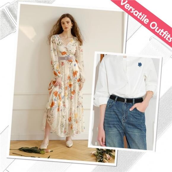 No Show Elastic Belt Women Men Adjustable Flat Buckle Invisible Waist Tuck Band - Picture 6 of 8